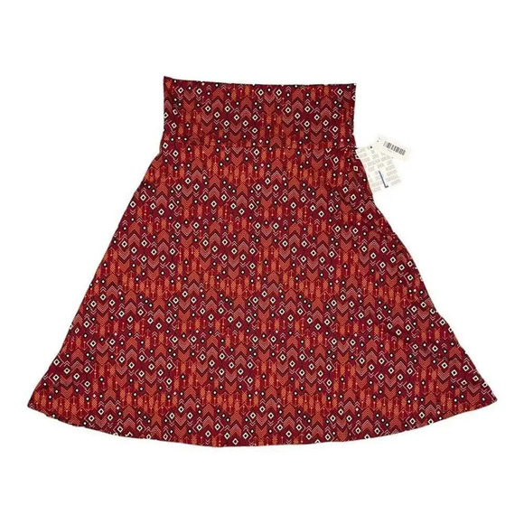 Lularoe Women’s Large Shapes & Arrows‎ Azure A-Line Knee Length Skirt NWT - Picture 2 of 3